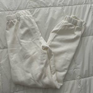 Brandy Melville White Rosa Sweatpants